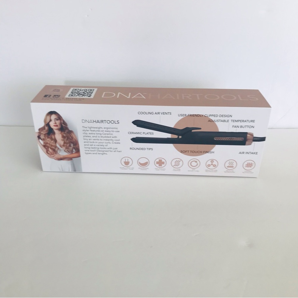 DNA Hair Tools Ceramic Flat Iron - White and Tan
